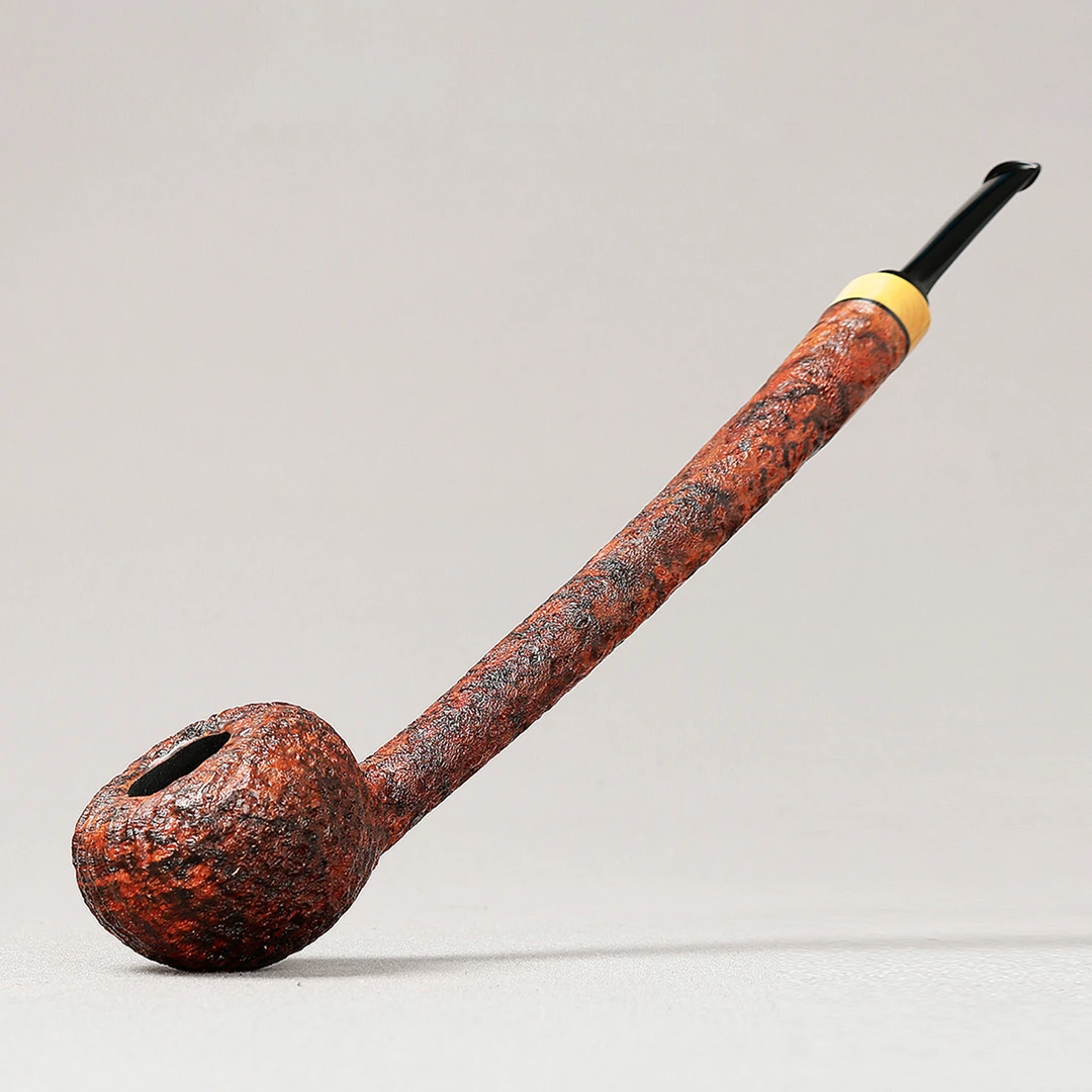 斯洛文尼亚Lobnik罗布尼克 大长腿喷砂番茄直斗 手工石楠木烟斗