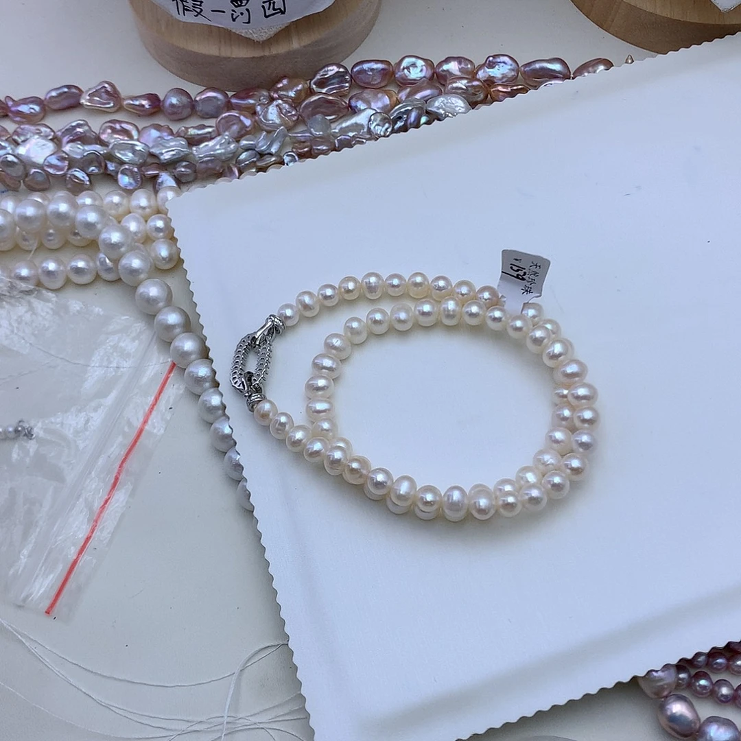 c****合金淡水珍珠颈饰