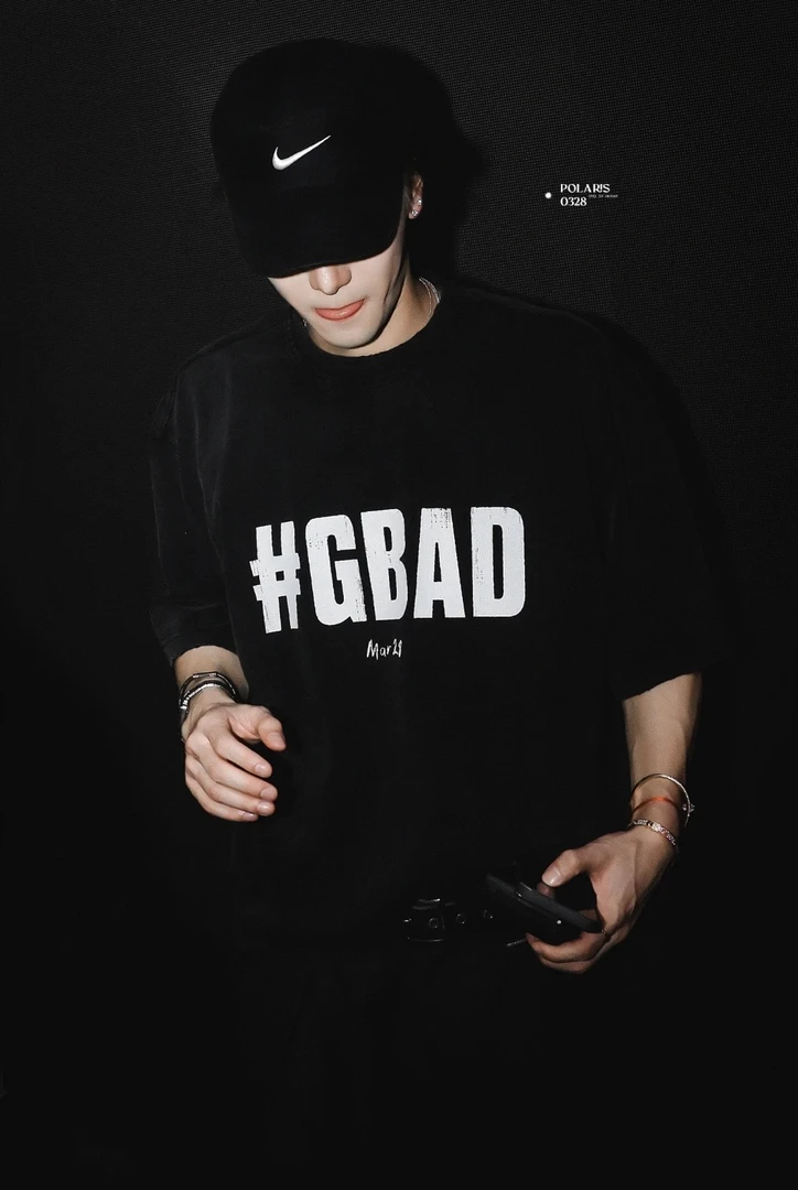 TEAMWANG王嘉尔同款生日周边GBAD重磅水洗复古做旧男女同款短袖