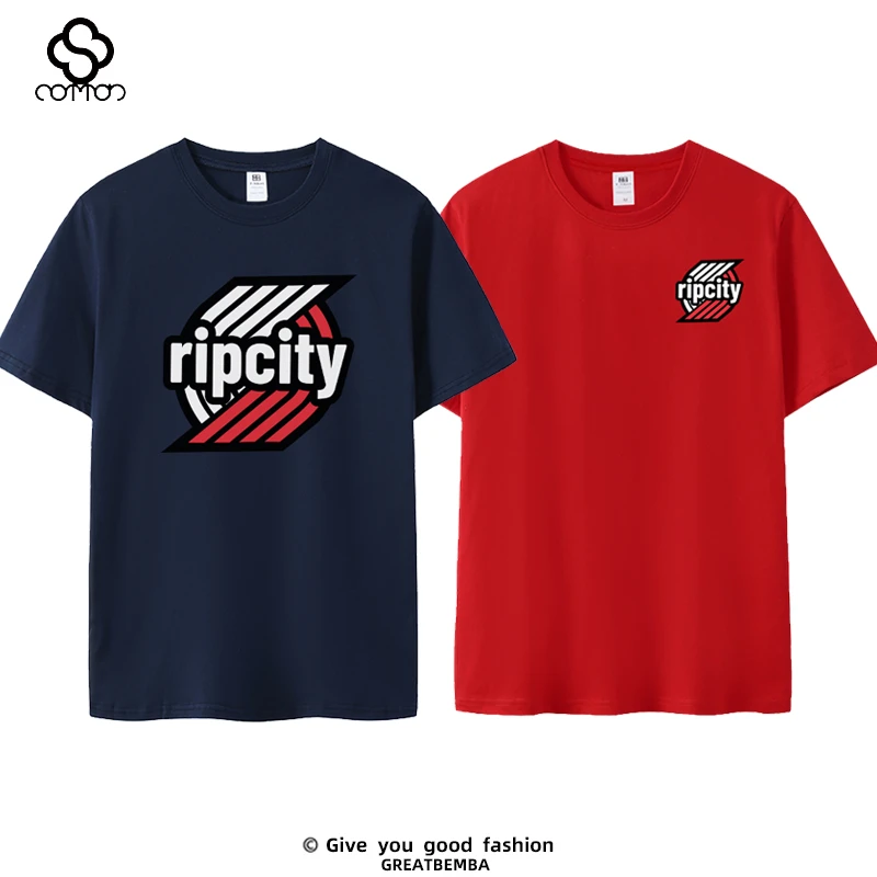 开拓者队短袖波特兰开拓者T恤训练服篮球杨瀚森短袖T恤大码男夏季