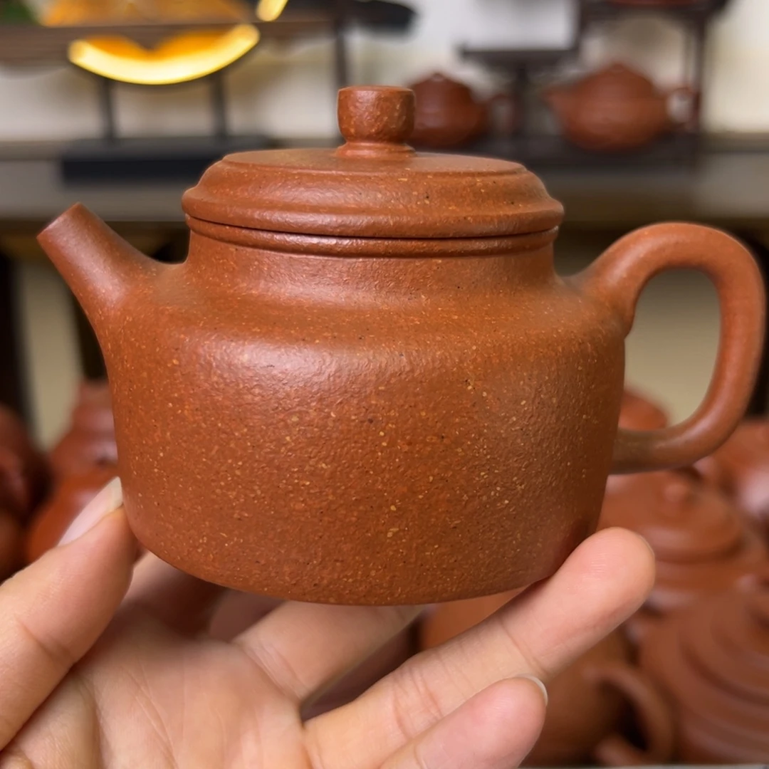紫砂茶壶紫砂壶德钟黄降坡170cc全