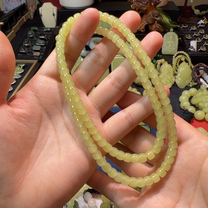 和田玉（黄玉）颈饰未镶嵌茵**u