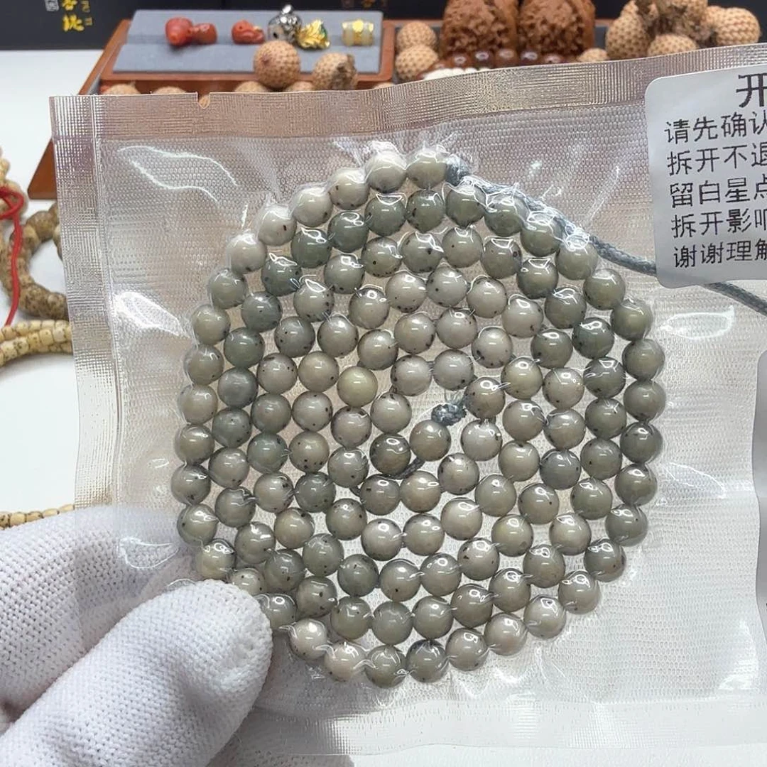 星月菩提手串19梵天糯冰河豚龙蛋6左右108一物一图