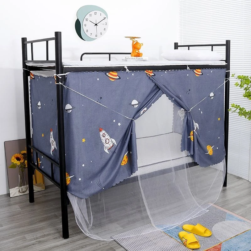 学生宿舍蚊帐遮光防尘床帘蚊帐一体式上下铺单人床女寝室隐私蚊帐
