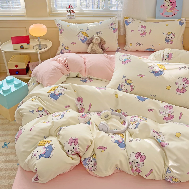 2025新款云朵棉四件套床上用品学生宿舍床单床笠床套被罩三件套