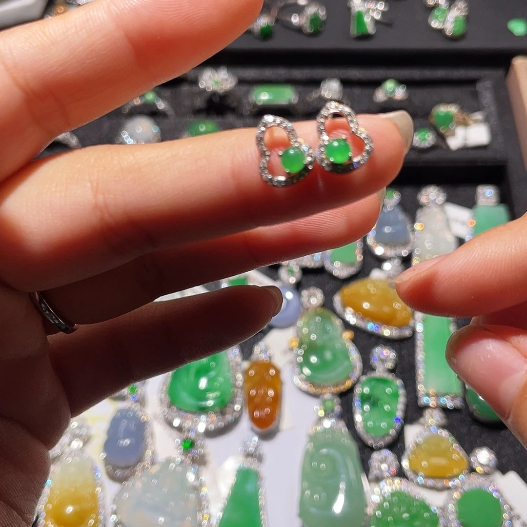 翡翠银S925镶嵌颈饰