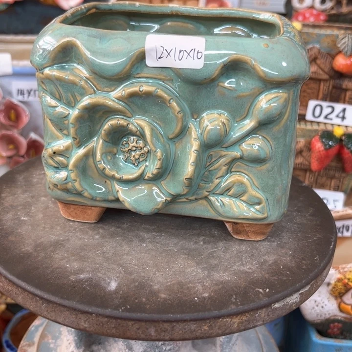 紫砂花盆粗陶材质多肉花盆