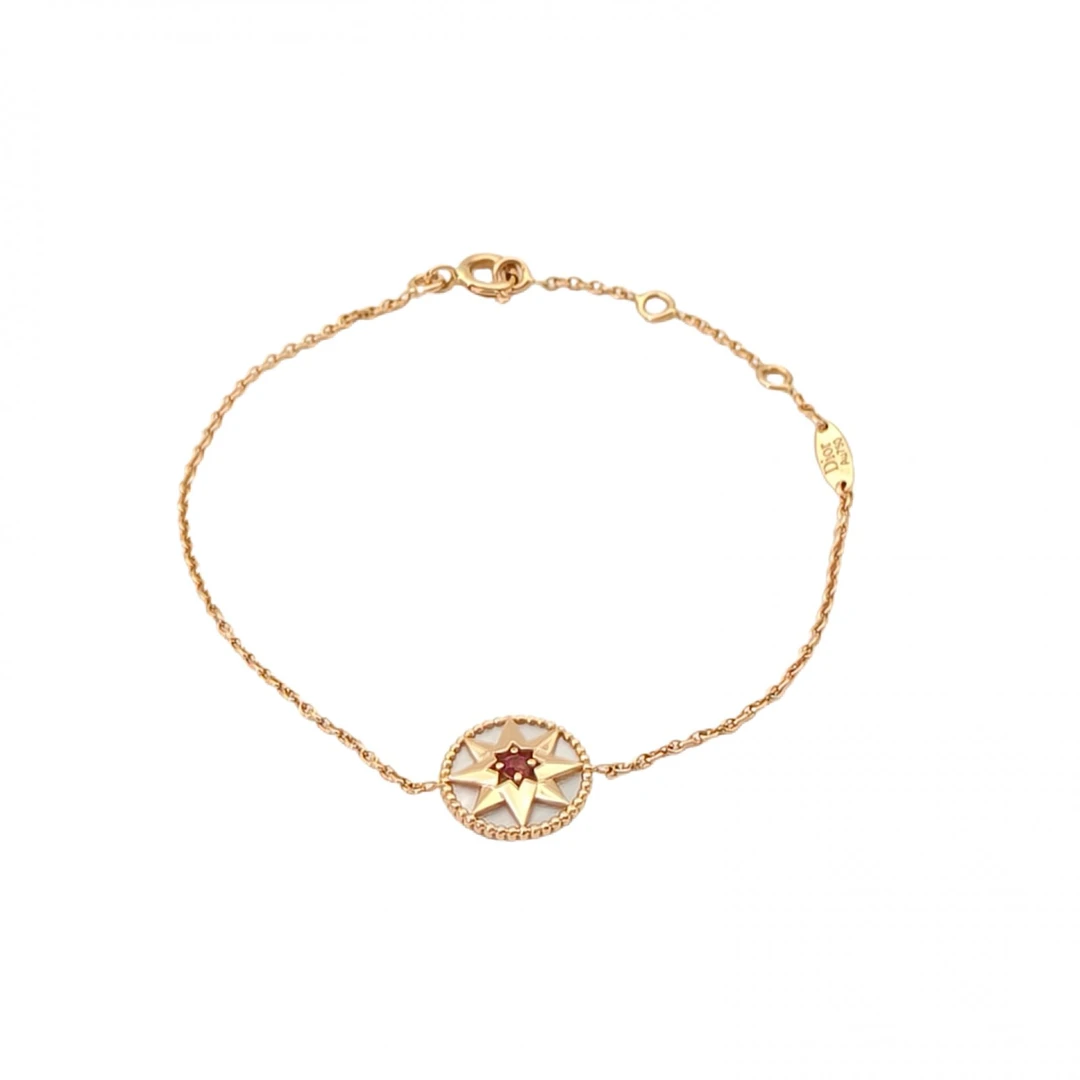 99新 DIOR/迪奥 【念念】玫瑰金 八芒星 手链 18K/