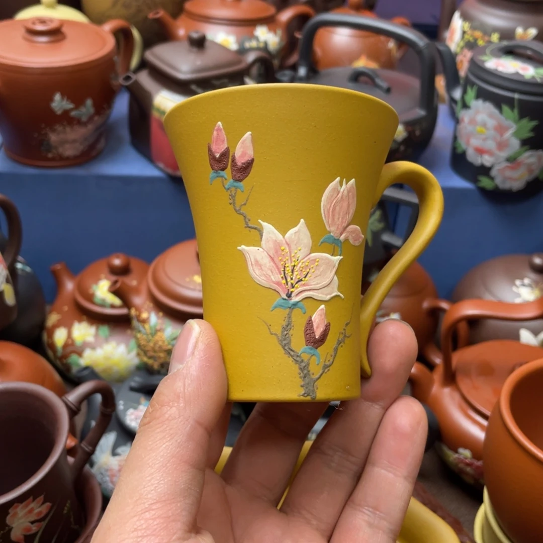 红泥茶杯紫砂主人杯120cc