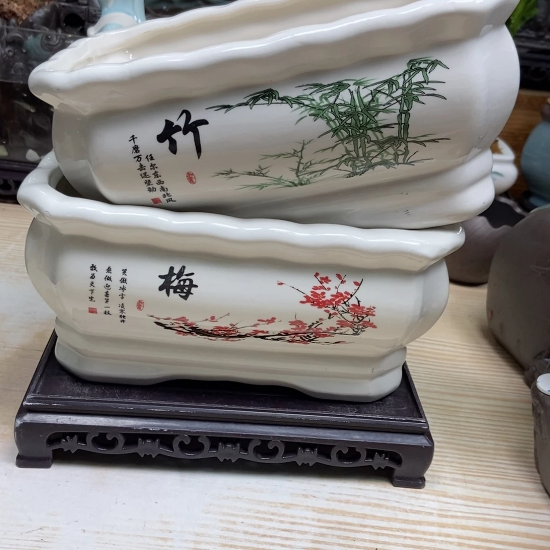 瓷片陶瓷花盆陶瓷艺术