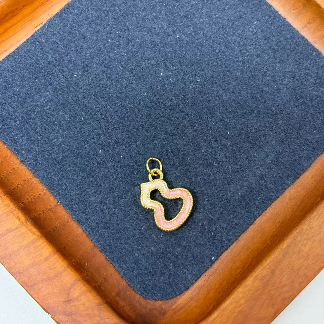 足金999珐琅葫芦提溜配件WH1347