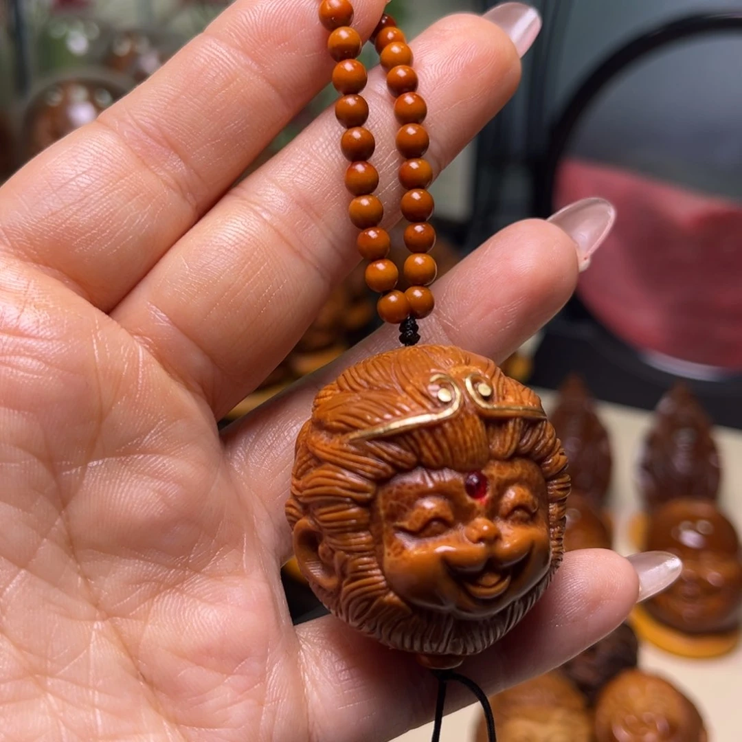 橄榄核手串/手链悠***?镶嵌孙小圣手把件