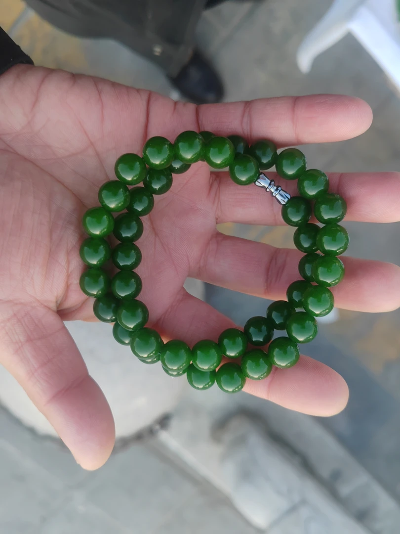 新疆山料辣菠菜绿妈妈女神链卡10高端大气上档次