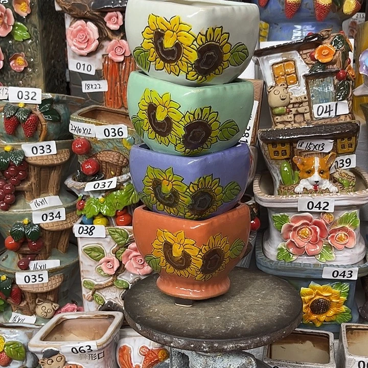 粗陶材质多肉花盆