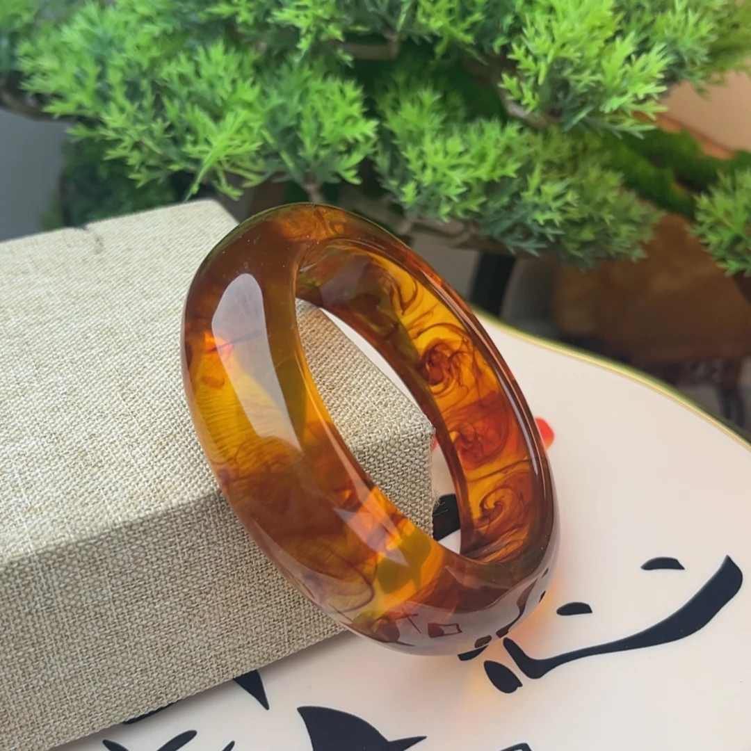 手镯 灵草珀满灵草花纹满紫杉醇时尚2.0