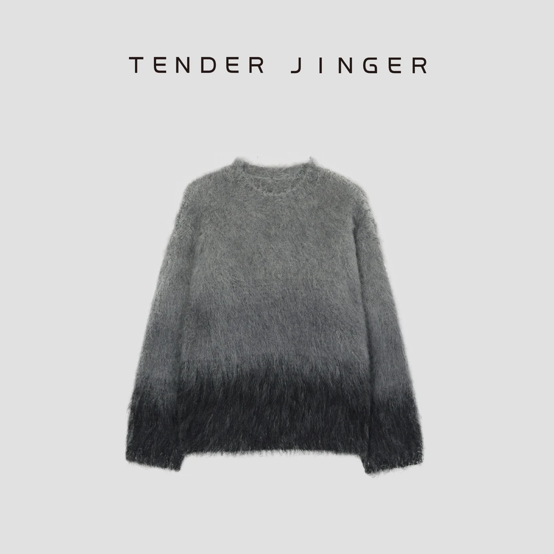 【专柜】女圆领套头渐变色马海毛针织衫T43BBS79038