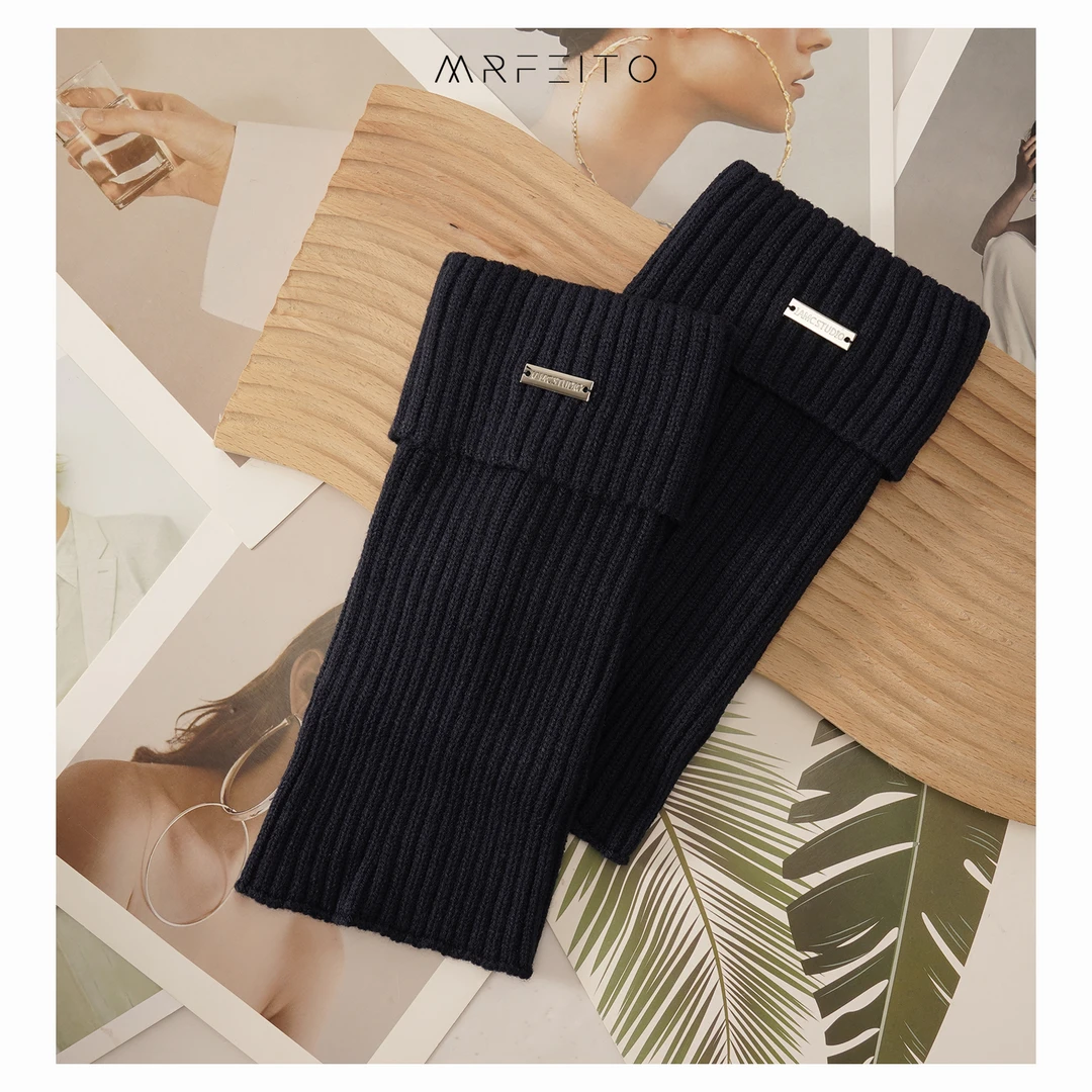 软糯舒适针织竖坑条休闲百搭袜套H26WT01Q27851