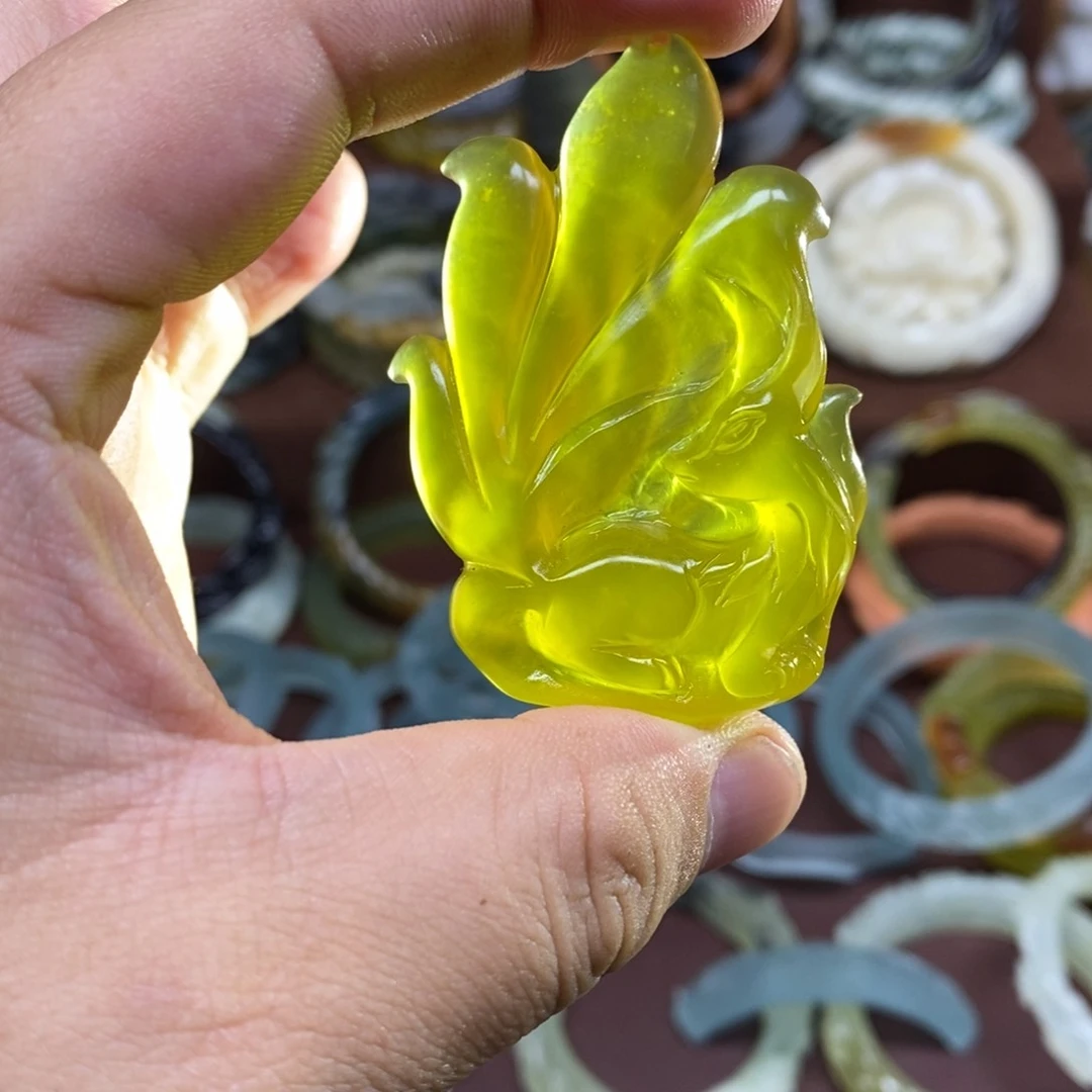 蛇纹石玉未镶嵌吊坠(赠链)