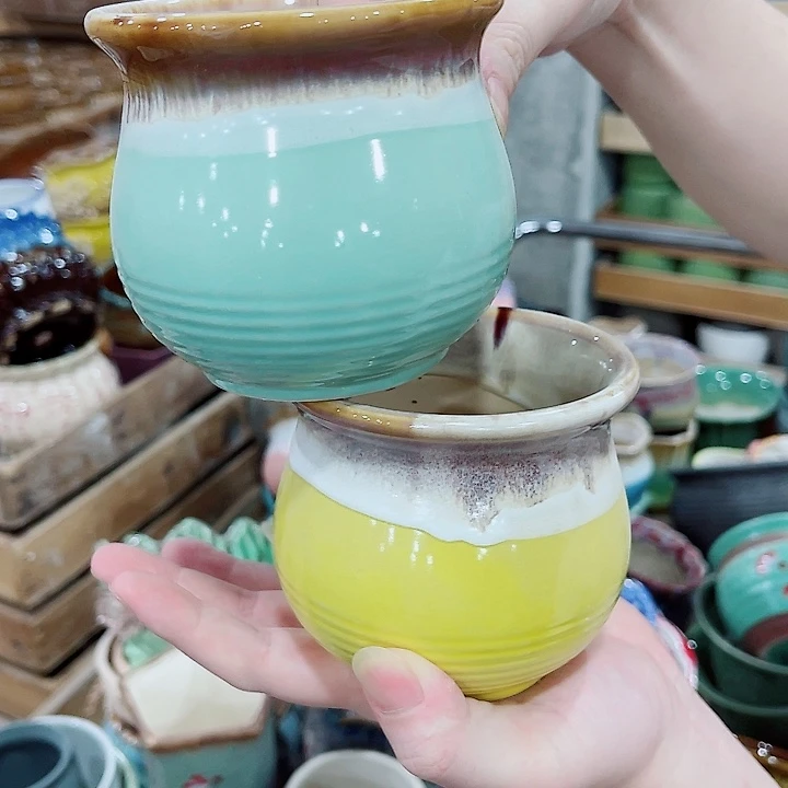 有孔，凑10元包邮陶瓷花盆发货！