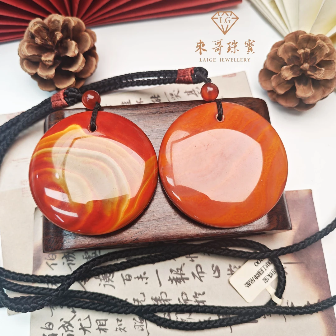 夏日特惠【来哥珠宝】战国红镯心圆牌吊坠 多样性发一