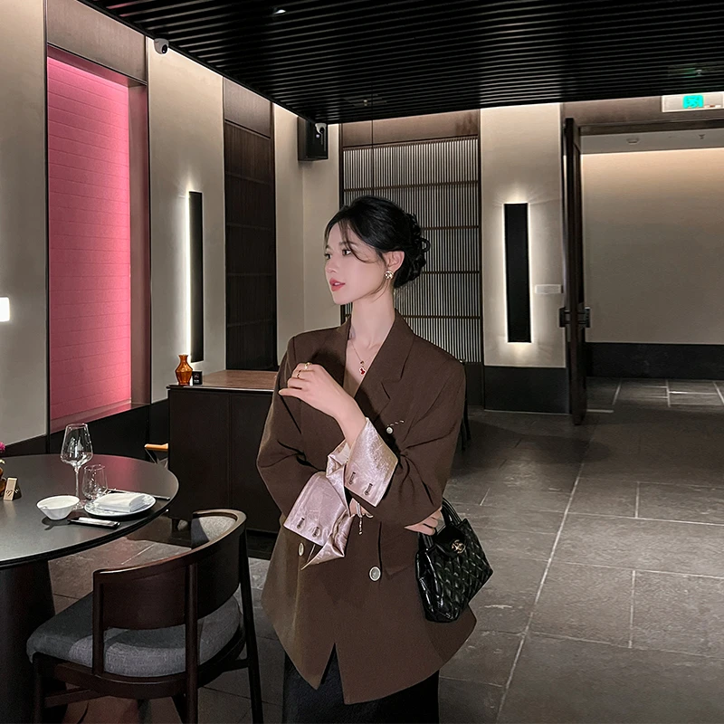 高级感西装外套女2025春秋季新款韩系宽松显瘦休闲百搭气质小西服