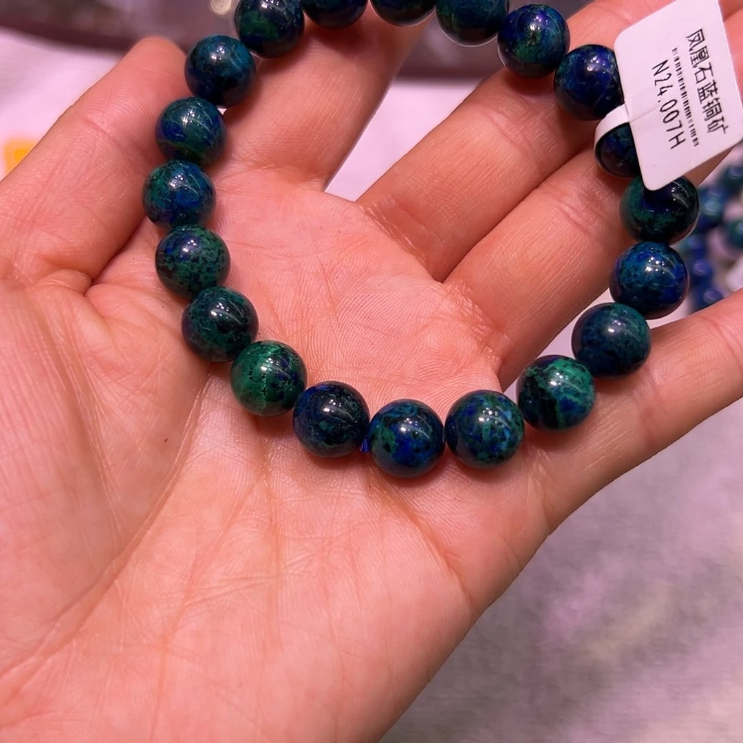 水晶手链未镶嵌要****羊蓝铜10mm发一件