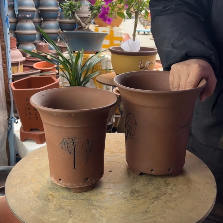 紫砂兰花盆2口径20×21小17×18