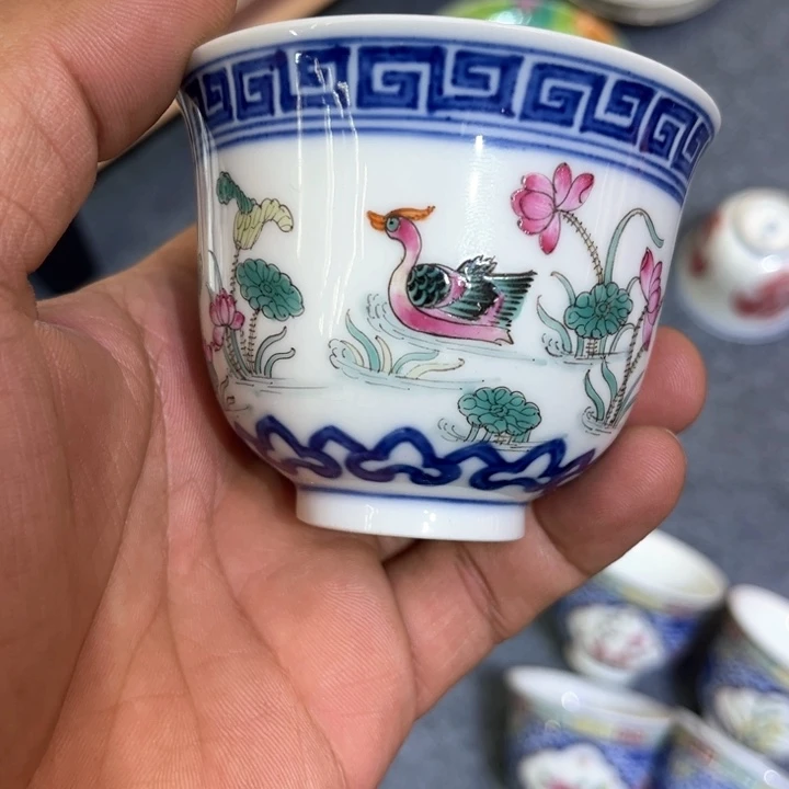 纯手绘精品盖碗杯