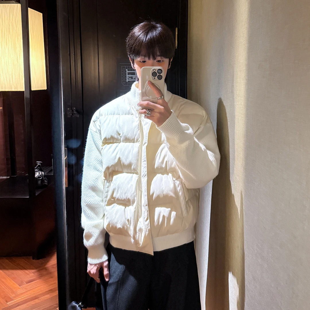 高林凡 设计款拼接棉服外套