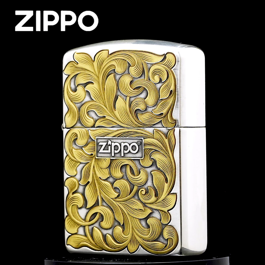 ZIPPO打火机正品/包银鎏金唐草-男士收藏防风【凯亚】DYJ1