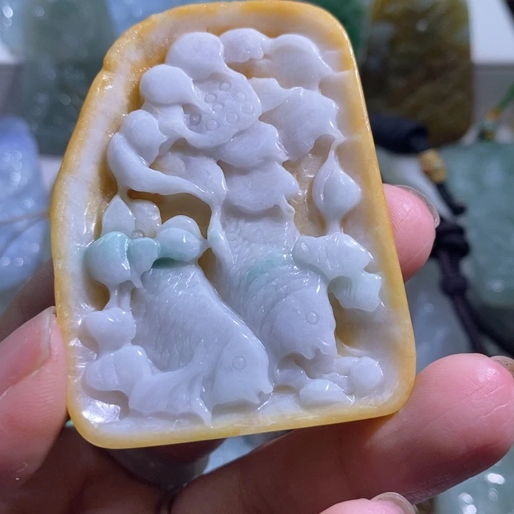 【闪购商品】颈饰未镶嵌翡翠鱼