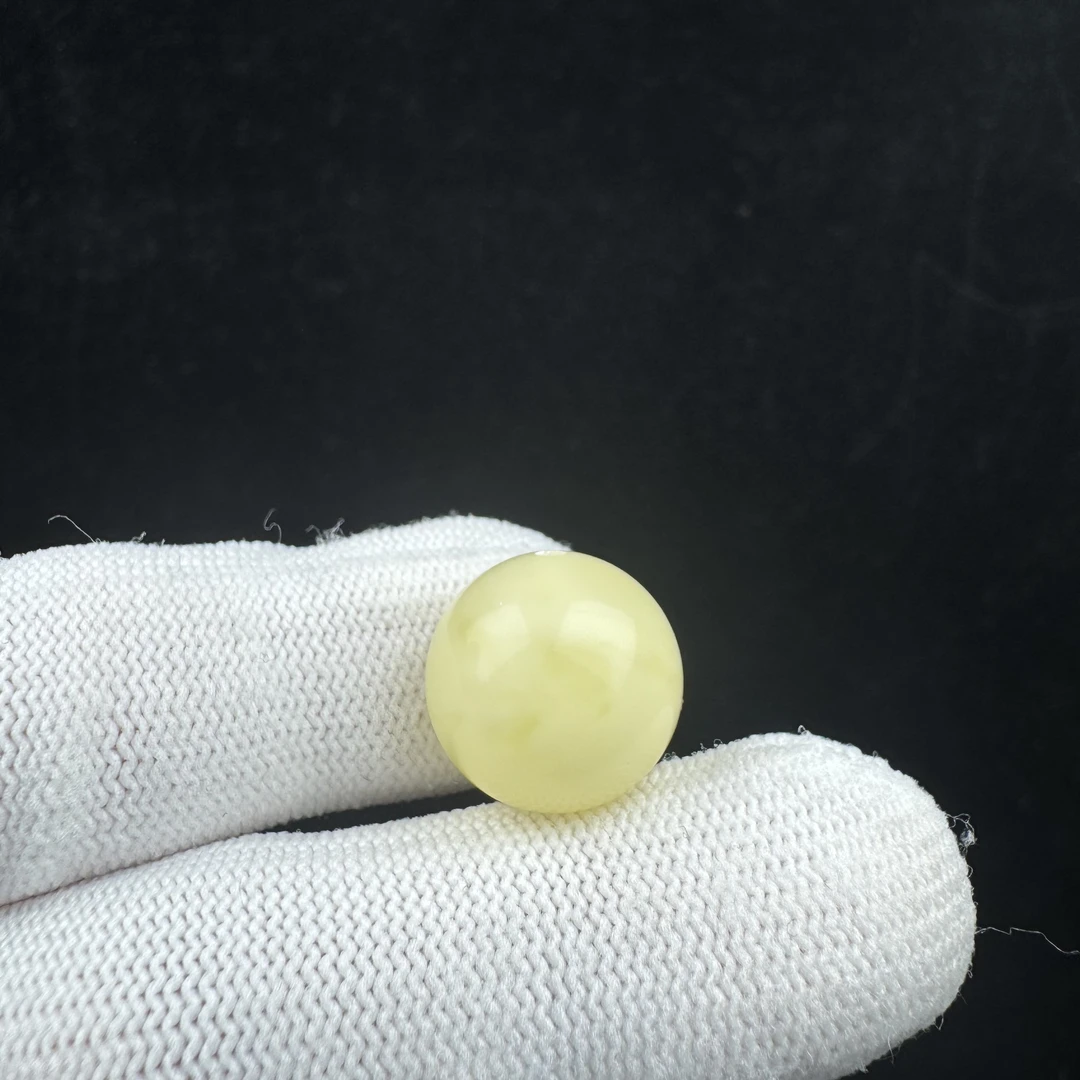 A1339天然蜜蜡 圆珠 15.4mm 支持复检 假一罚十