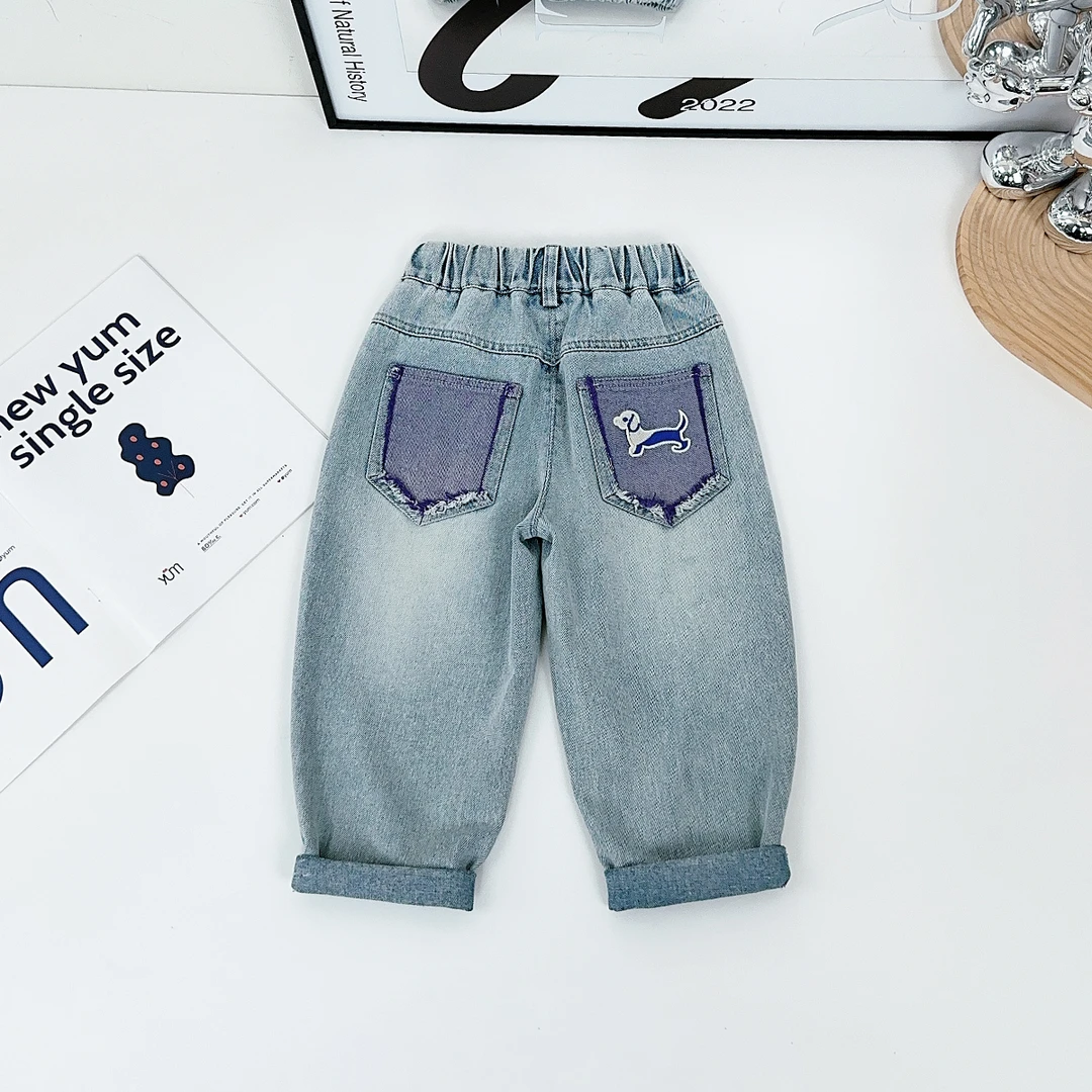 男童裤子春夏款儿童牛仔裤2025新款春装潮 FB25007 悠悠童话童装