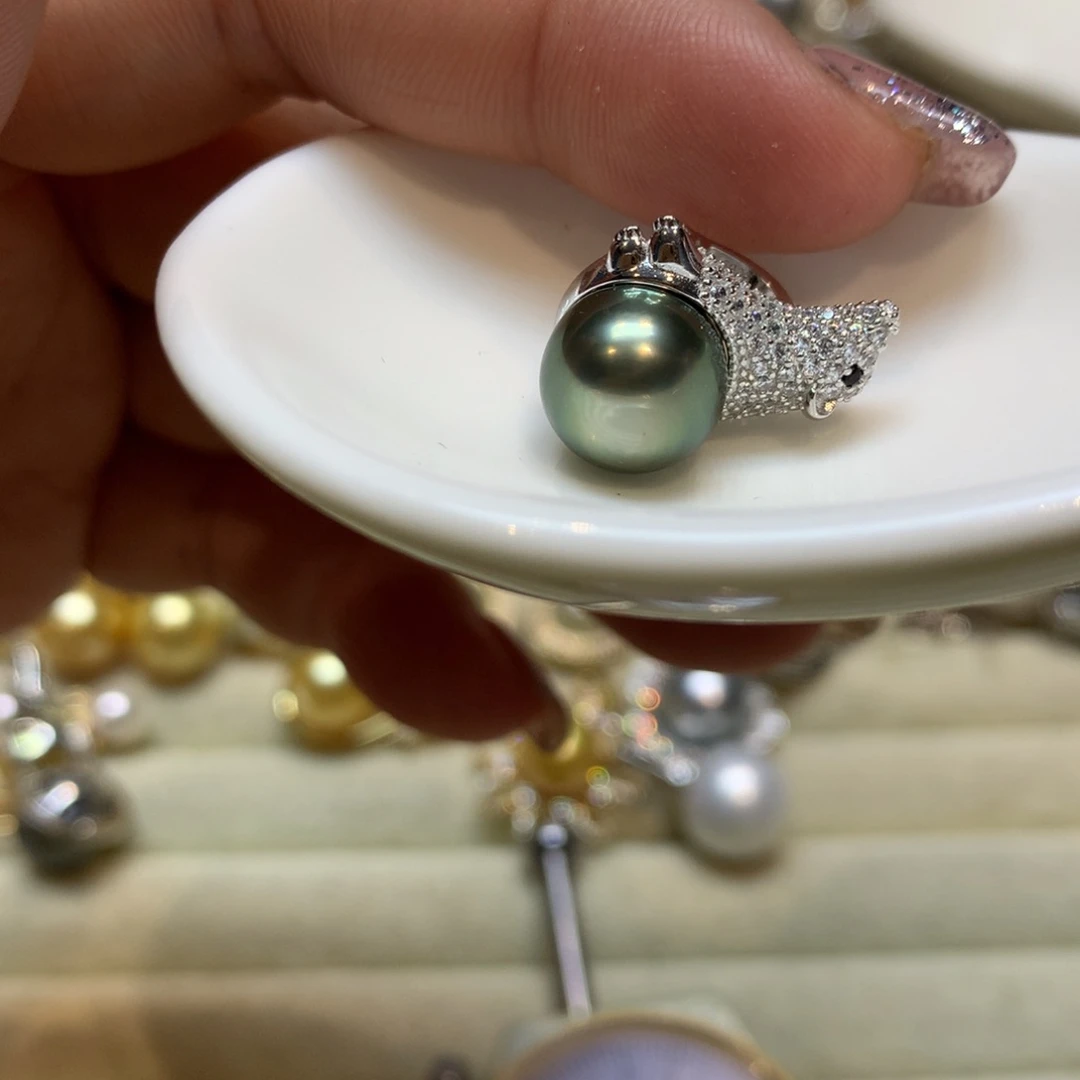 海水珍珠银S925镶嵌颈饰