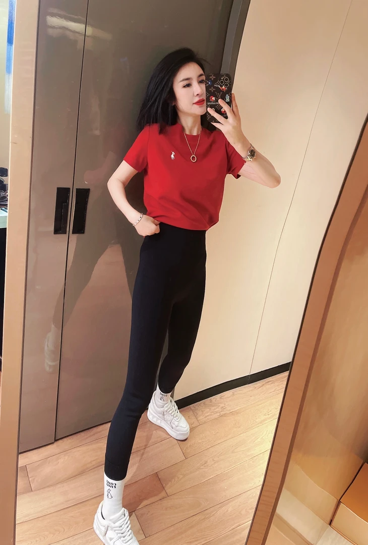 哝NONG-2024春夏新款欧若风小马标刺绣圆领短袖上衣DT-0792235