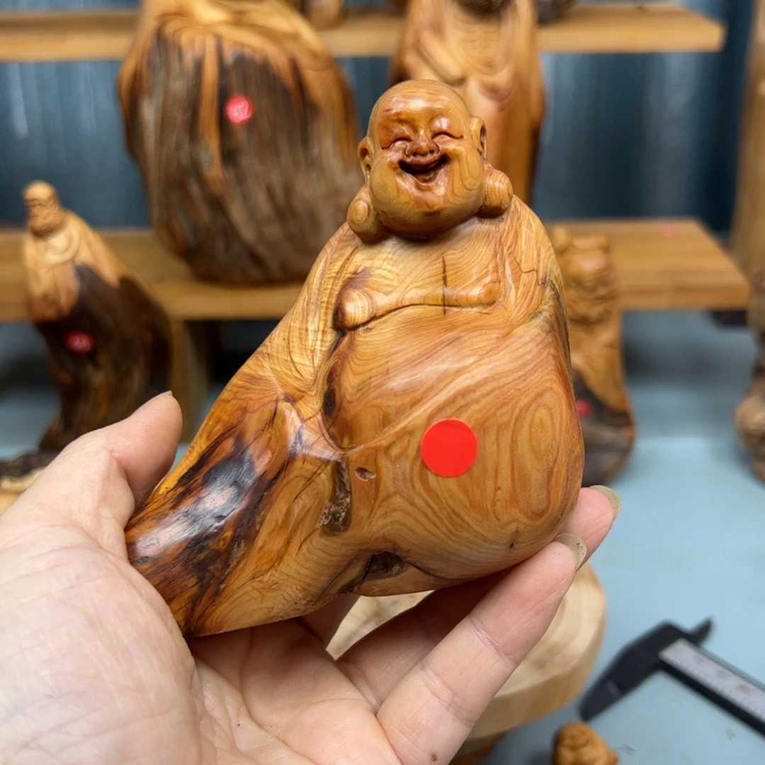 周***木崖柏木摆件手把件