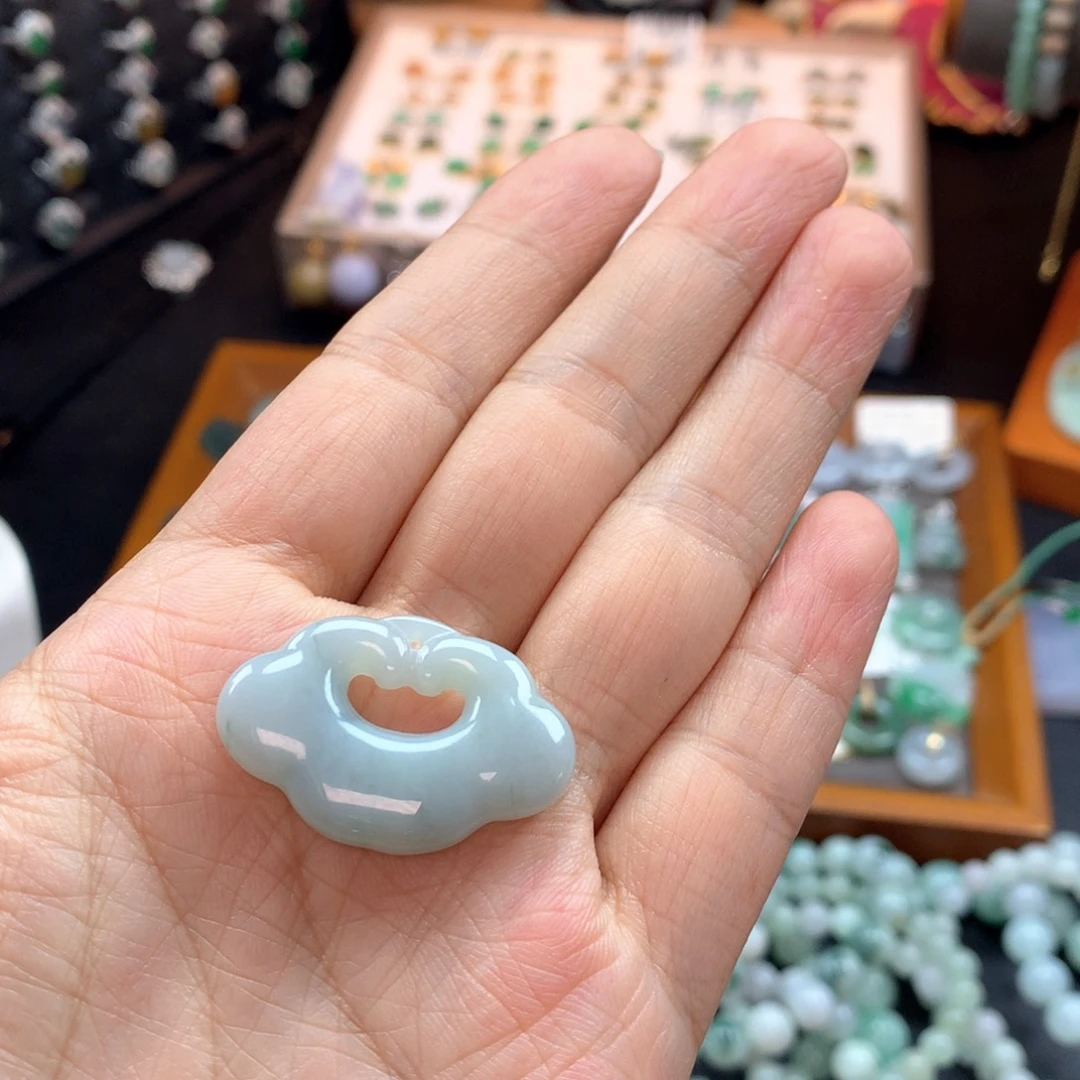 颈饰银S925镶嵌翡翠11