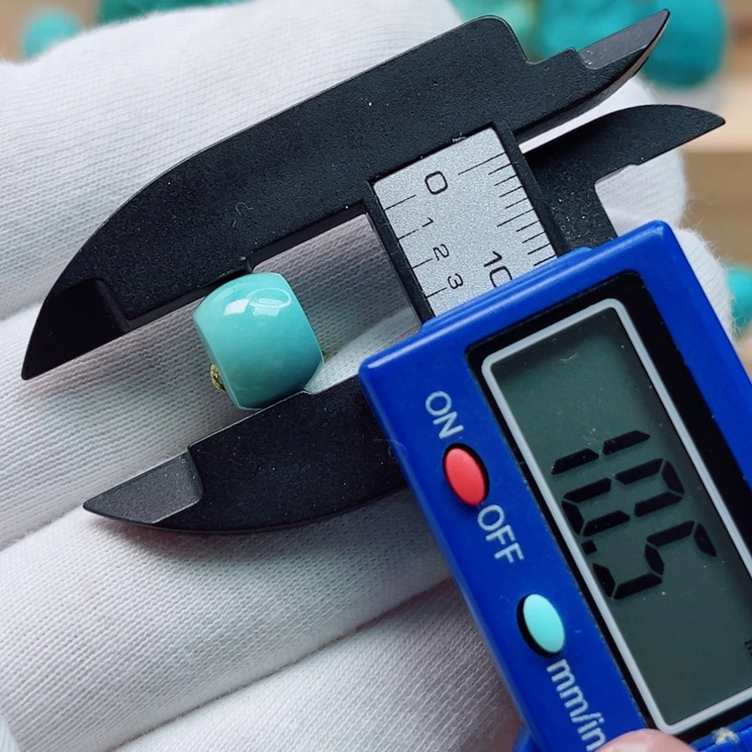未镶嵌绿松石直切鼓珠
