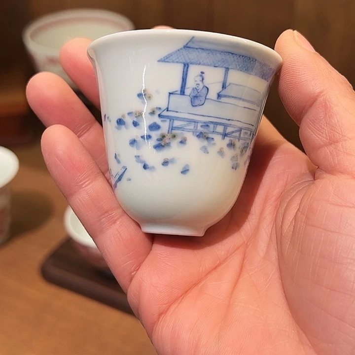 愚**山沐月山房原矿青花釉里红