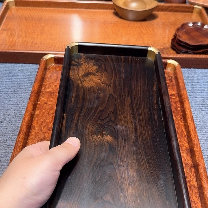花梨木类紫光檀小托盘