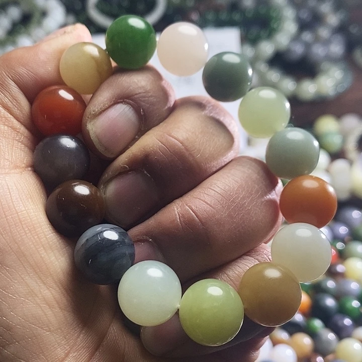 和田玉手链未镶嵌果**听