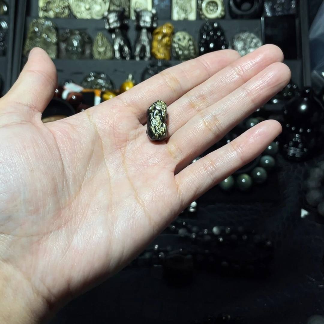 黑曜岩珠宝奇石未镶嵌君*猫