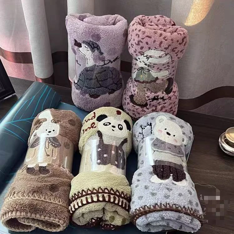 【印绣】卡通毛巾柔软