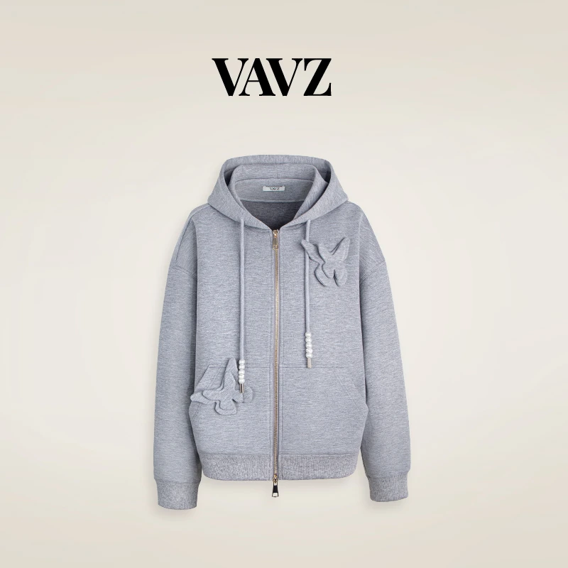 【画界】VAVZ蝴蝶连帽珍珠吊坠卫衣WY8112