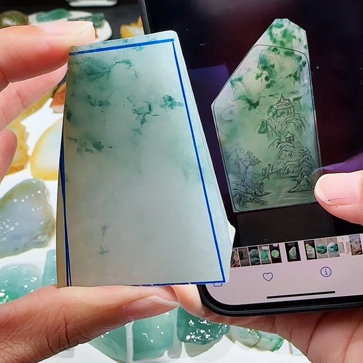 定制翡翠未镶嵌翡翠挂件