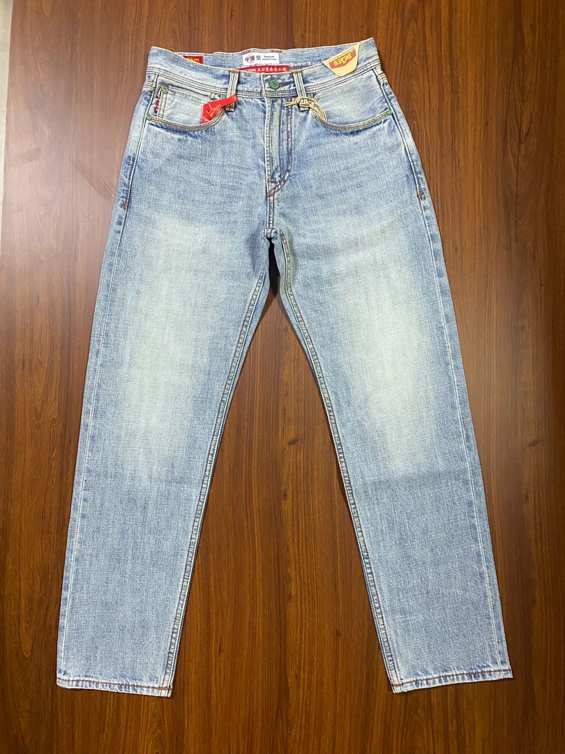 赤耳丹宁夏季新款11盎司小直筒时尚休闲修身百搭男士牛仔裤3009