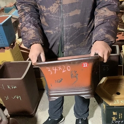 紫砂花盆手工制作