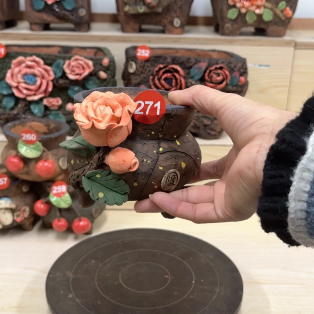 【闪购商品】紫砂花盆271号内口9外高10