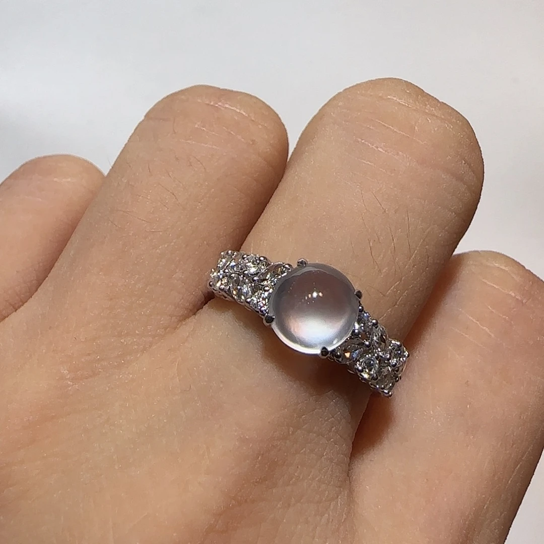 翡翠18K金镶嵌戒指设计款