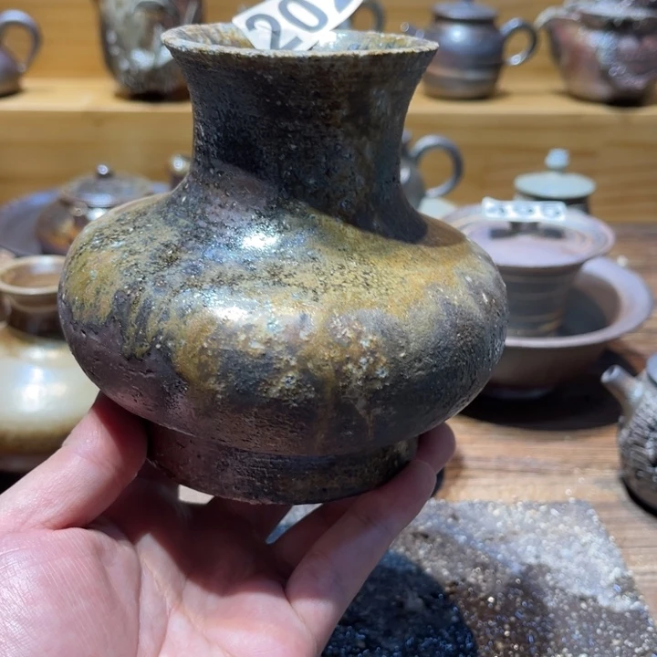 手工制作柴烧花器微瑕202